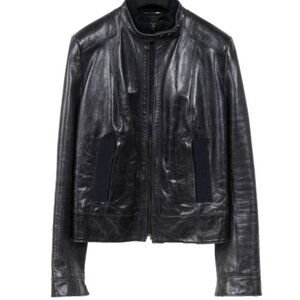 Dolce & Gabbana Vintage Café Racer Style Leather Jacket